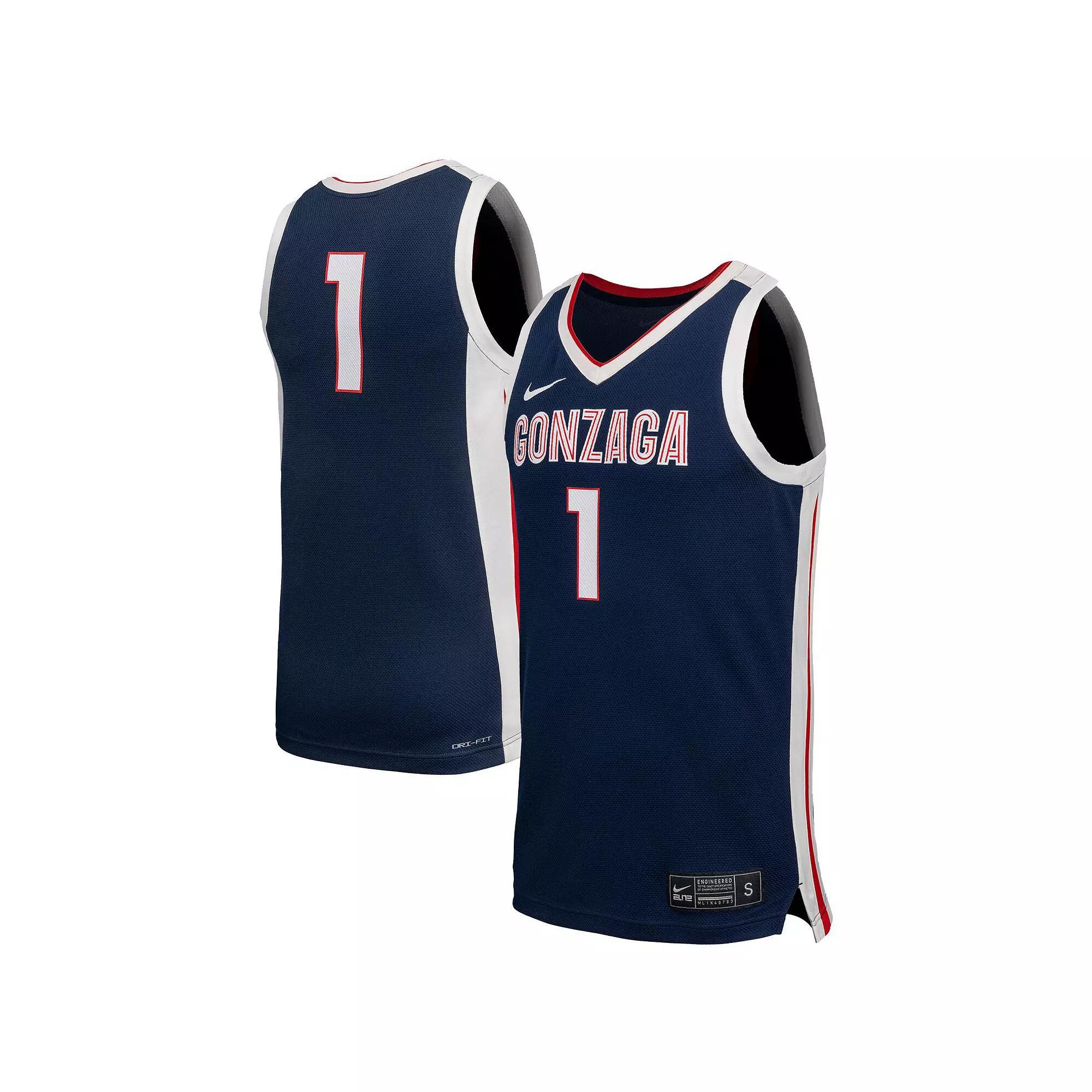 Men's Nike  Navy Gonzaga Bulldogs  Replica Basketball Jersey, Size: 2XL, Zag Blue Product Image