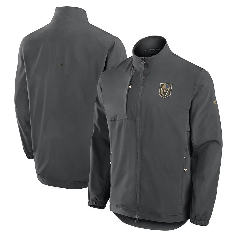 Men's Fanatics  Gray Vegas Golden Knights Authentic Pro Rink Coaches Full-Zip Jacket, Size: XL, Lvk Grey Product Image