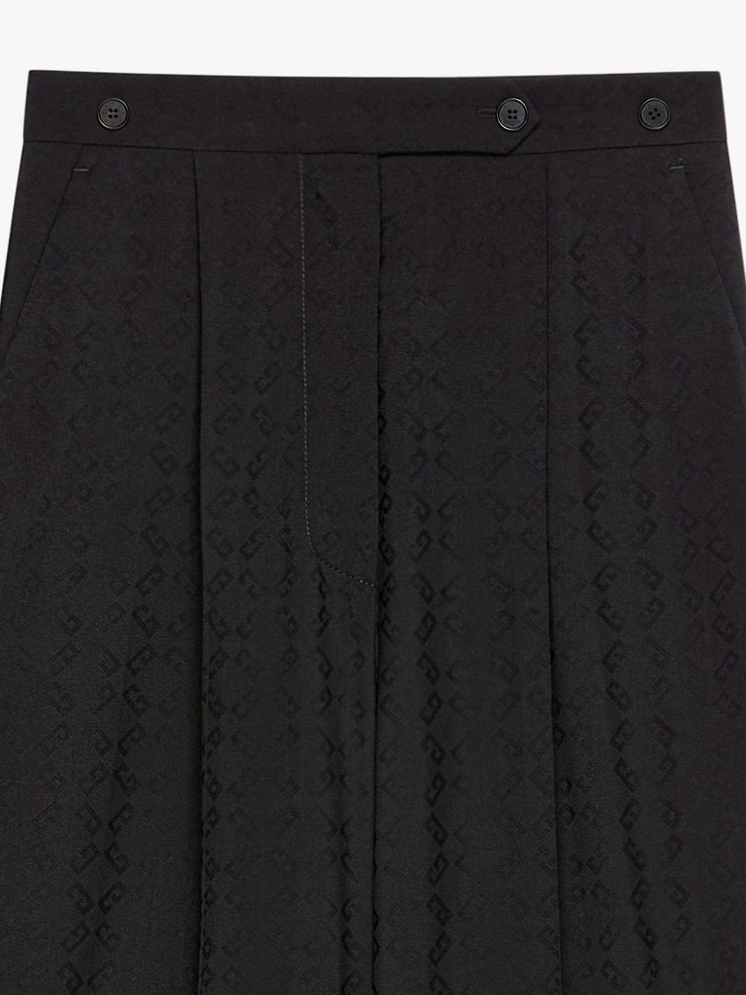Pleated pants in monogram 72 jacquard Product Image