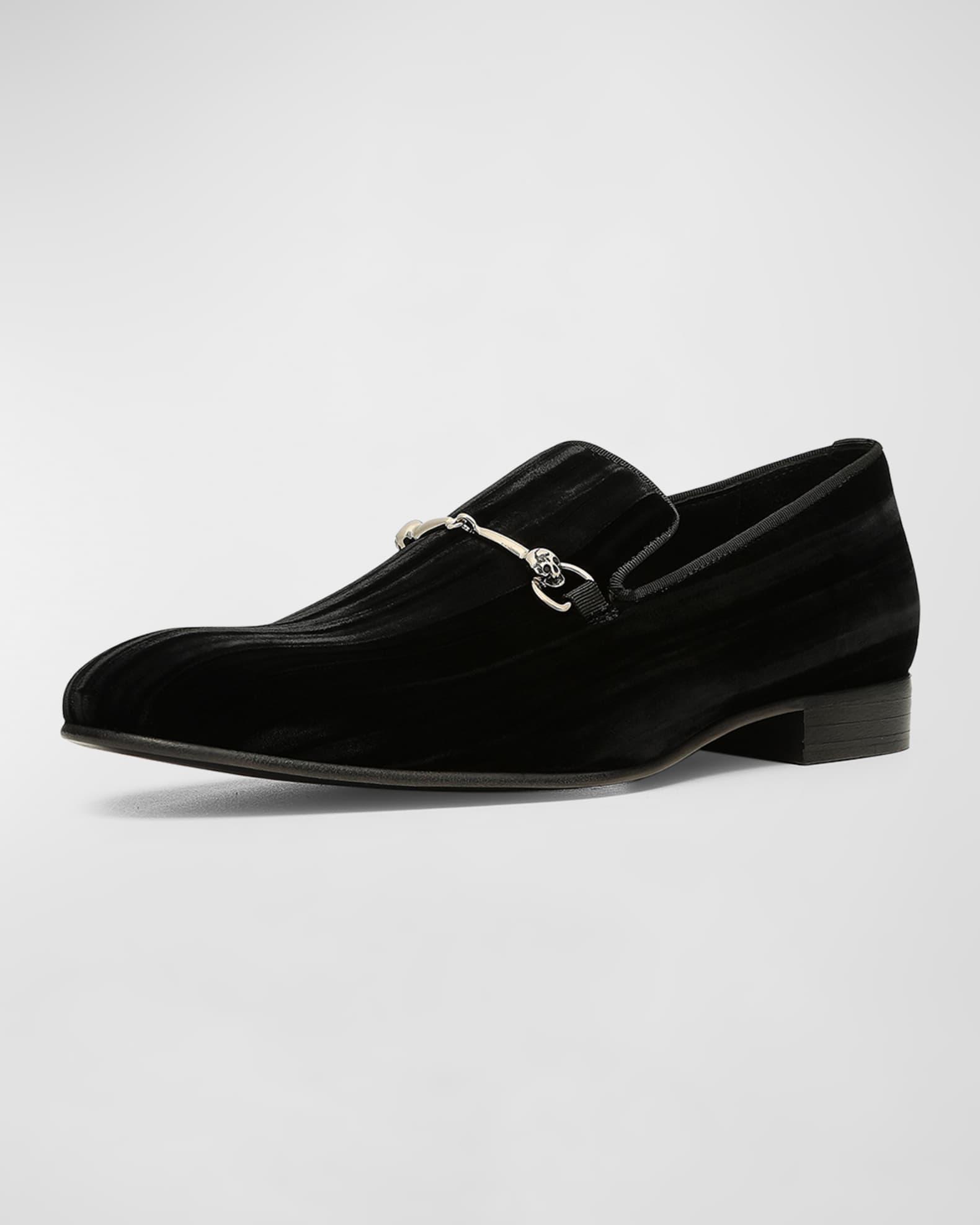 Men's Shawn Velvet Skull-Bit Loafers Product Image