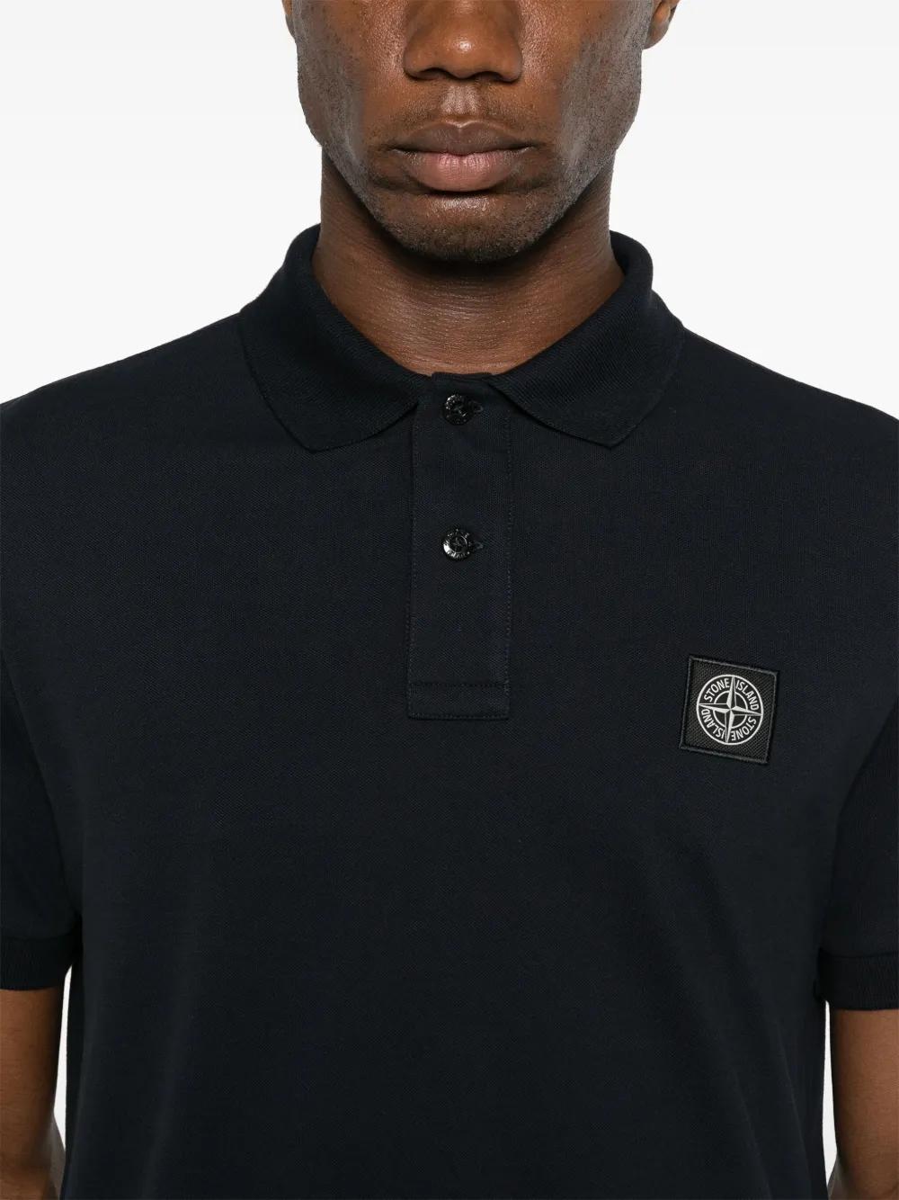 Compass-badge piqué polo shirt Product Image