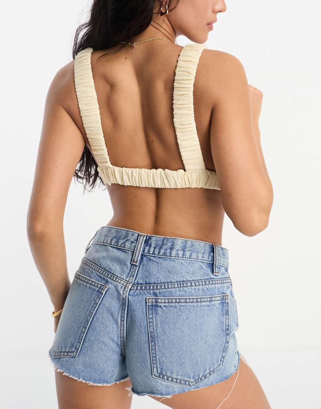ASOS DESIGN elasticated triangle bralette Product Image