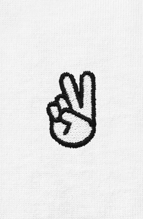 Dalix Womens Peace Sign Jersey Relaxed Tee in White at Nordstrom, Size Large Product Image