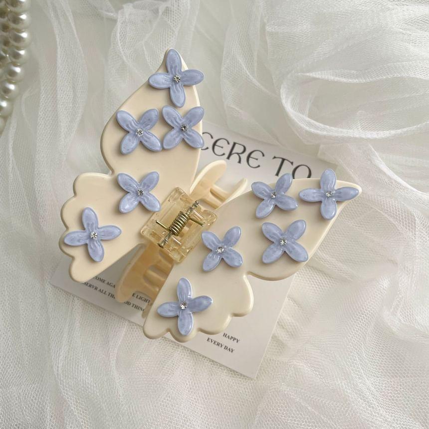 Butterfly Floral Acetate Hair Claw Clip Product Image