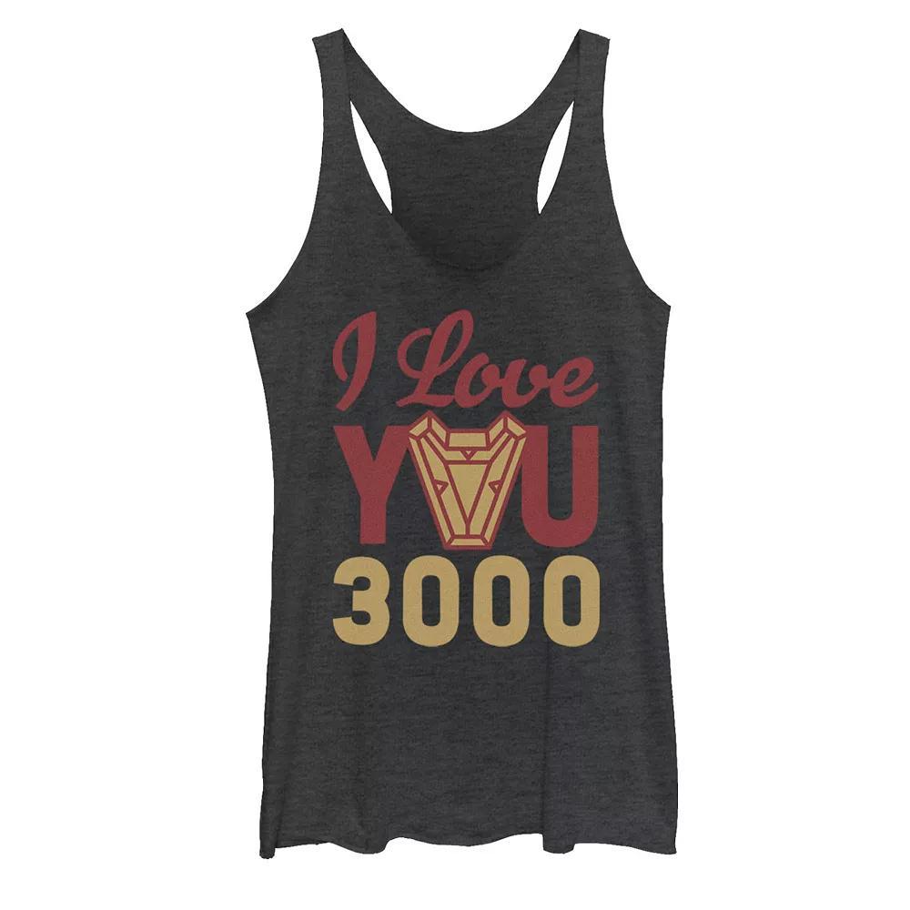 Juniors' Marvel Avengers Endgame Iron Man I Love You Graphic Tank Top, Girl's, Size: Small, Black Grey Product Image
