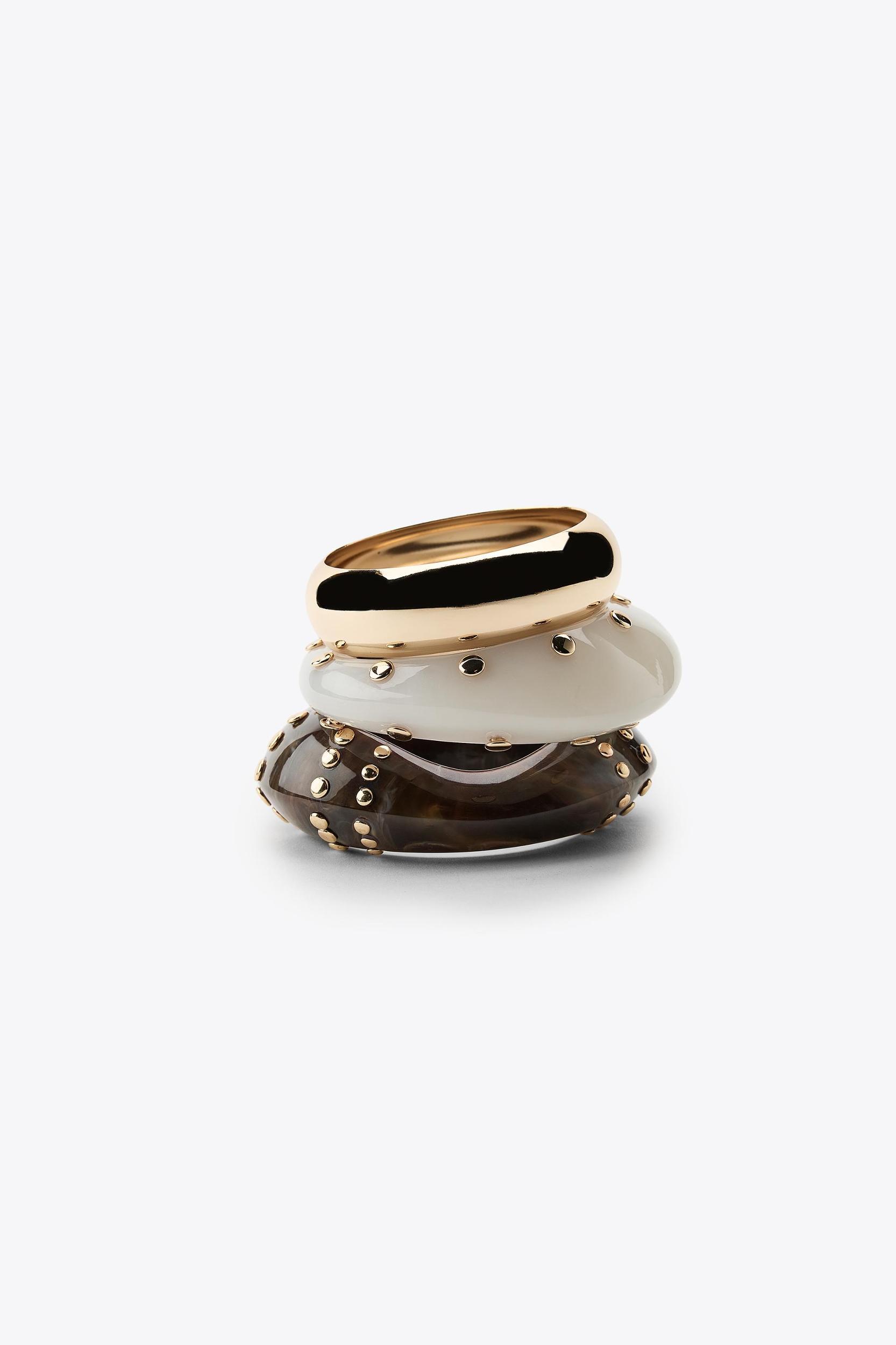 3-PACK OF RESIN STUDDED BANGLES Product Image