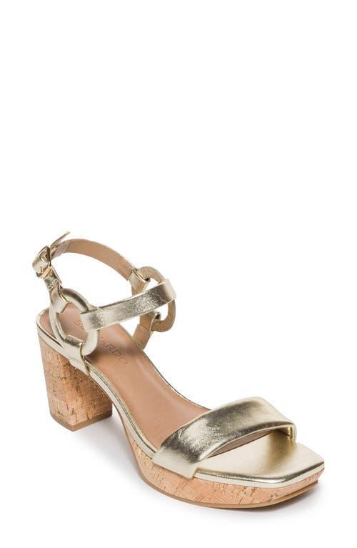 Metallic Calfskin Slingback Platform Sandals Product Image
