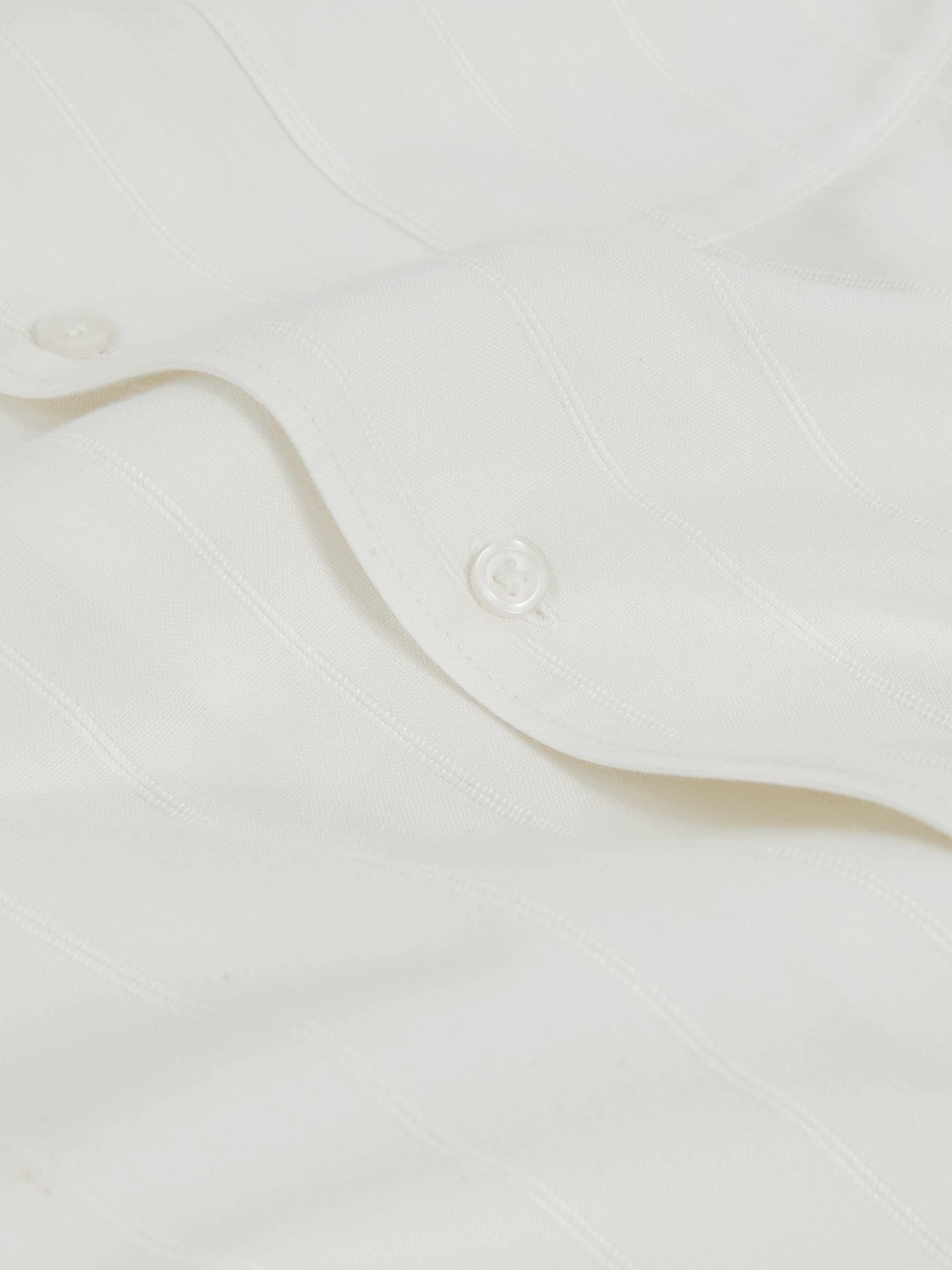 Paige Tonal-Stripe Cuban-Collar Shirt in Ivory Product Image