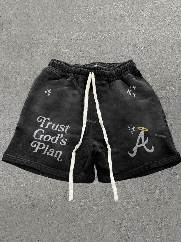 Sopula Trust God Plan Graphic Fashion Shorts Product Image