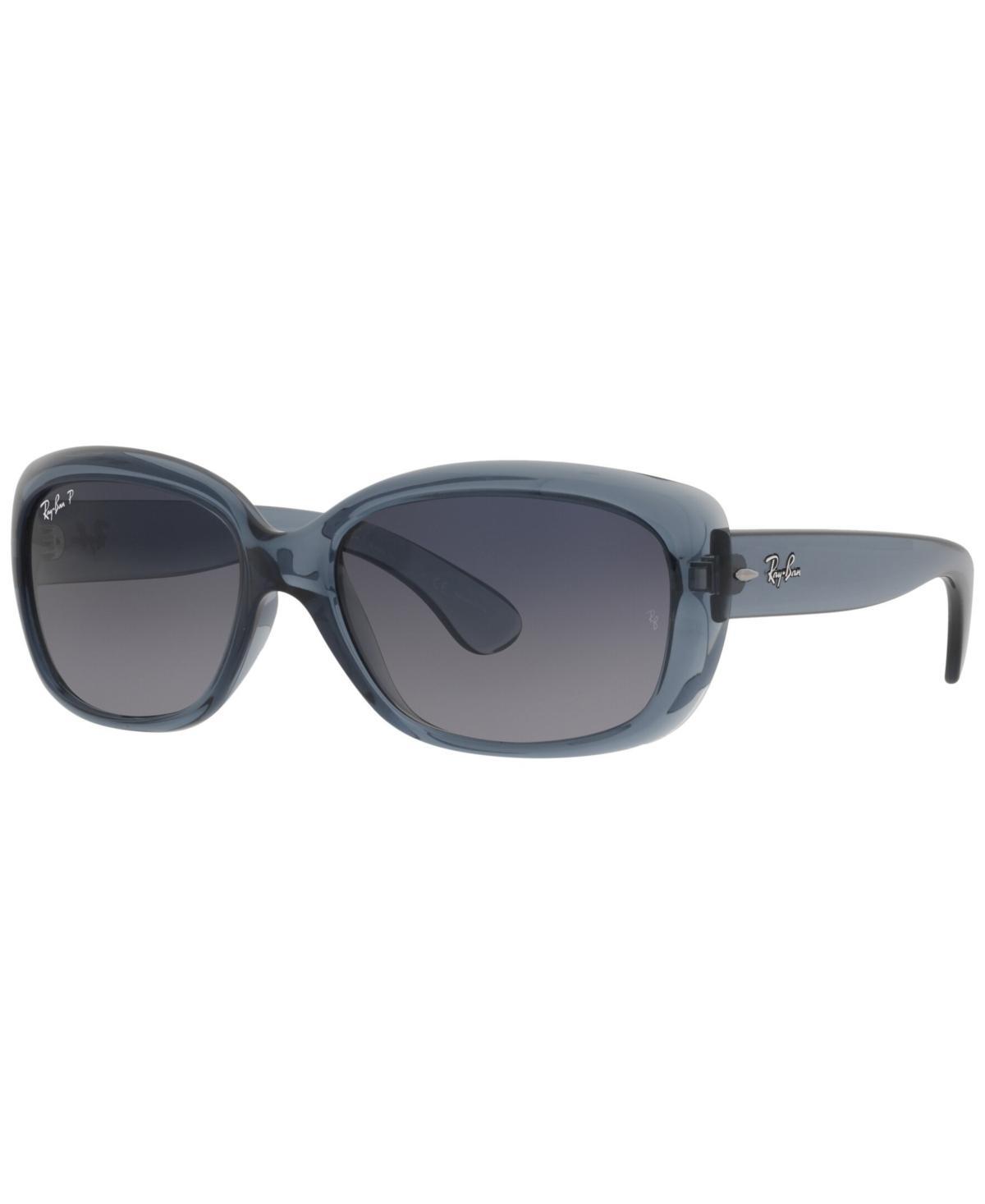 Ray-Ban Jackie Ohh Transparent Sunglasses Frame Grey Lenses Polarized Product Image