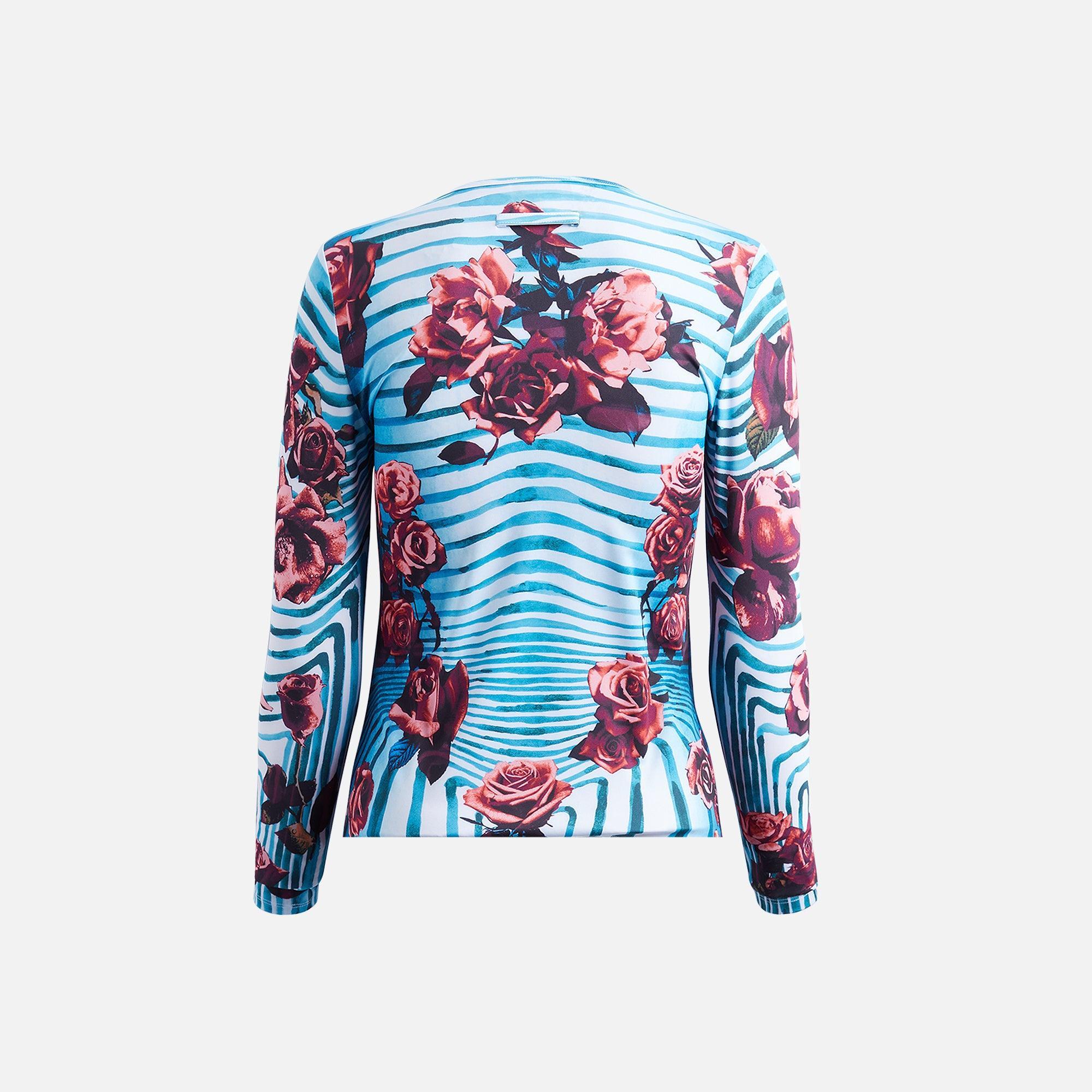 Jean Paul Gaultier Jersey Long Sleeve Printed Top - Flower Body Morphing Female Product Image