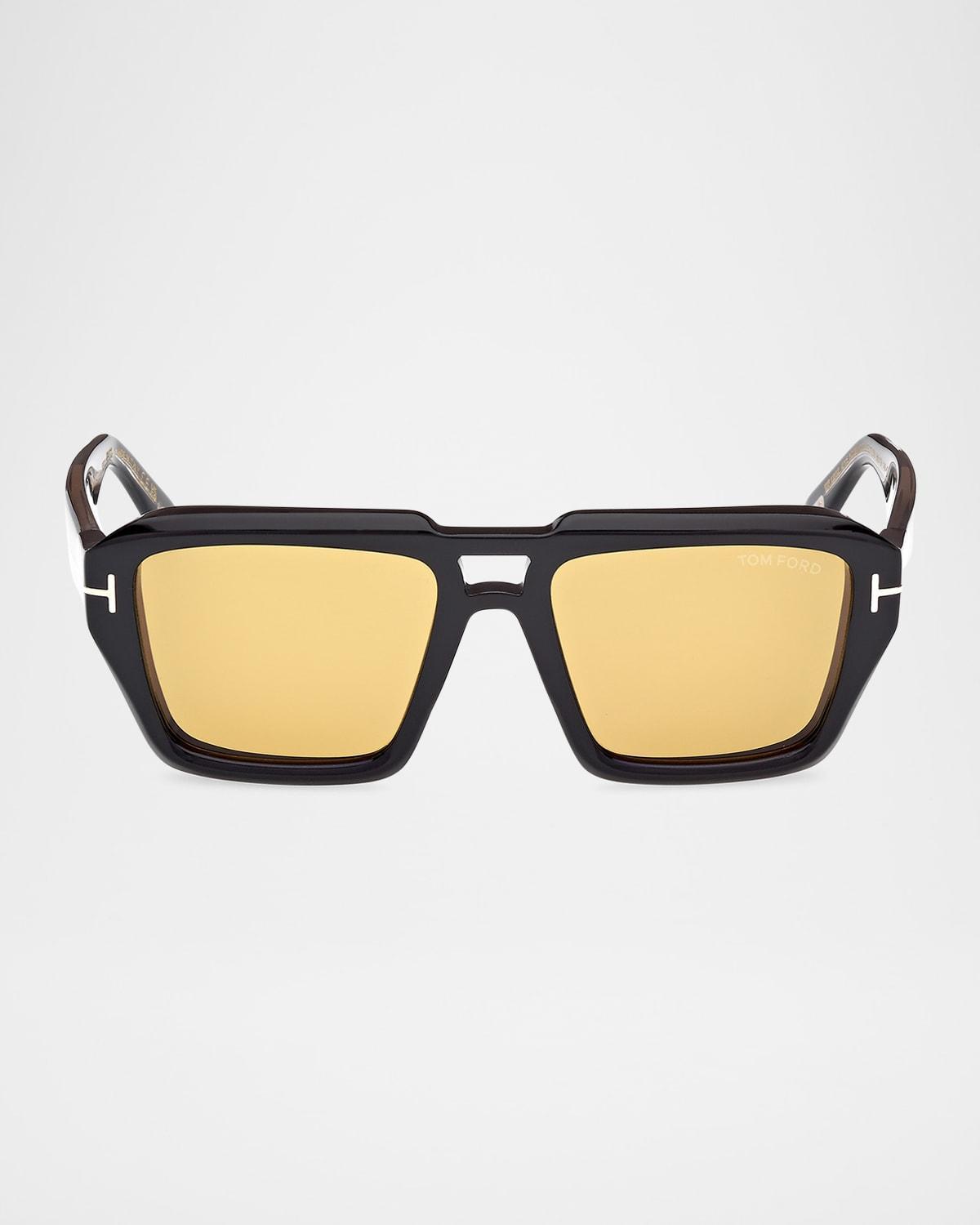 Mens FT1202M Acetate Rectangle Sunglasses Product Image