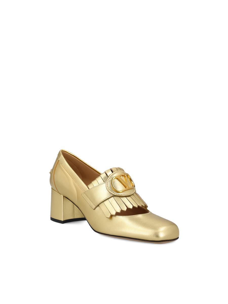 VALENTINO GARAVANI Heeled Shoes In Antique Brass Light Product Image