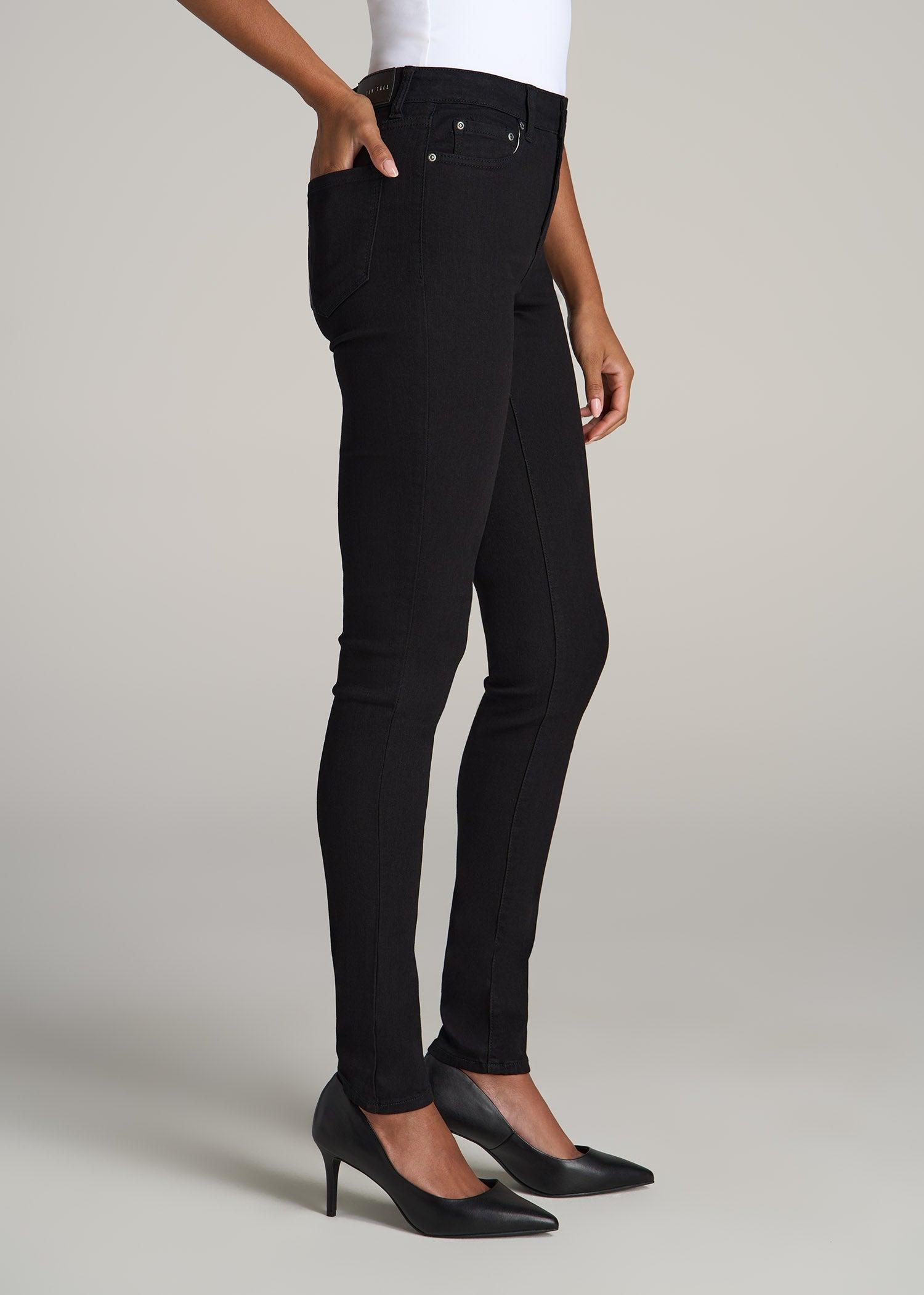 Sarah MID RISE SKINNY Tall Women's Jean in Black Product Image