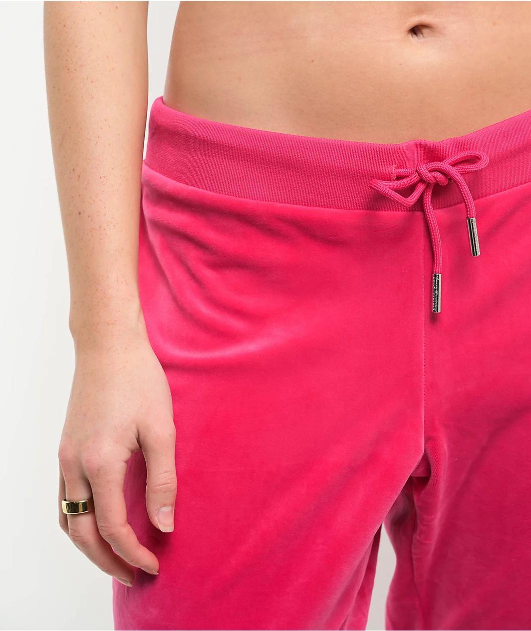 Juicy Couture OG Big Bling Free Love Velour Track Pants Product Image