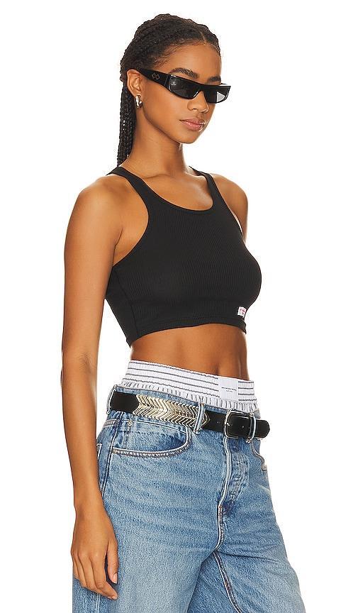 Alexander Wang Cotton Cropped Racerback Tank Top Product Image