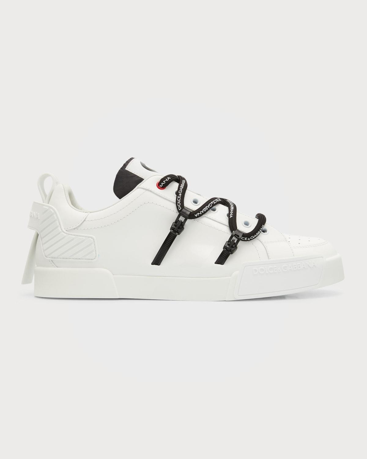 Mens Portofino Leather Logo Sneakers Product Image