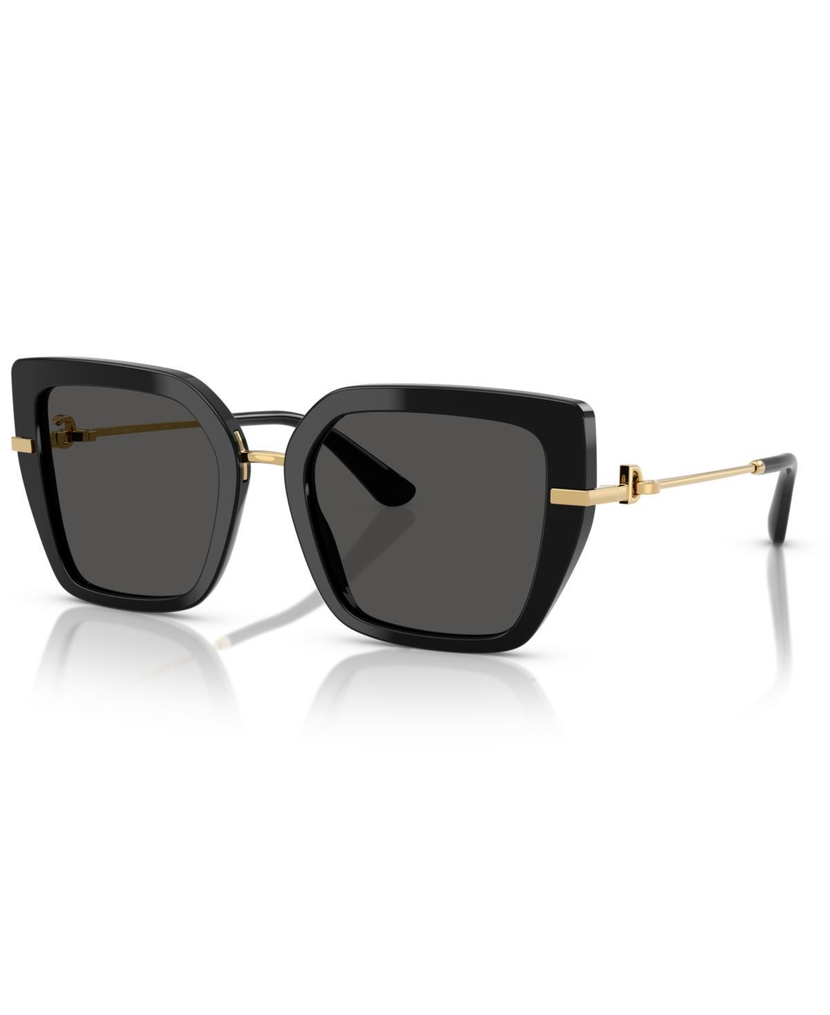 DOLCE & GABBANA Womens Black Dg4373 Square-frame Acetate Sunglasses In Light Grey Gradient Black Product Image