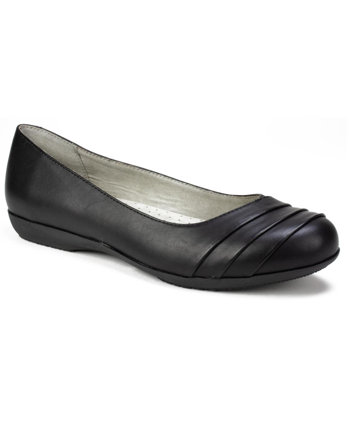 Cliffs by White Mountain Clara Women's Ballet Flats, Size: 8 Wide, Silver Glitter Fabric Product Image
