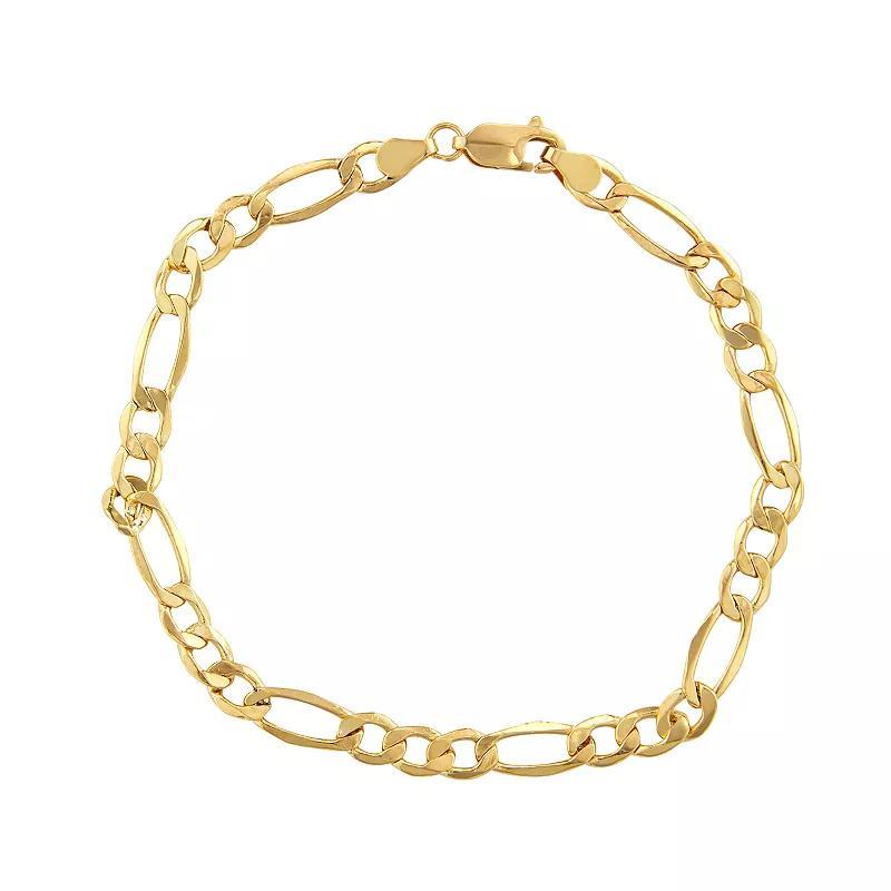 Jordan Blue Men's 10k Gold Figaro Chain Bracelet, Size: 8.5" Product Image