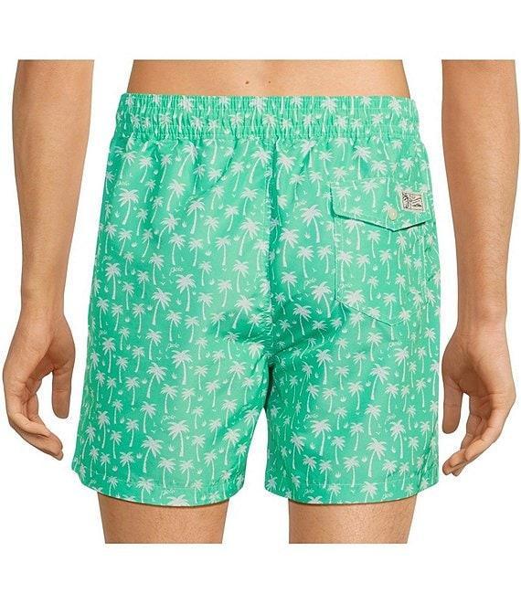 Polo Ralph Lauren Traveler Classic Palm Tree Motif Print 5.75 Inseam Swim Trunks Product Image