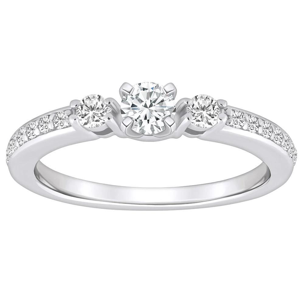 Alyson Layne 14k Gold 1/2 Carat T.W. Diamond Round Cut Engagement Ring, Women's, Size: 9, 14k Two Tone Gold Product Image