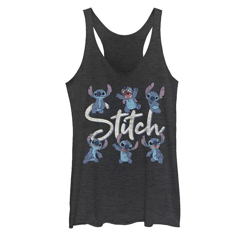 Juniors' Disney's Lilo & Stitch Poses Of Stitch Tank Top, Women's, Size: Small, Black Product Image