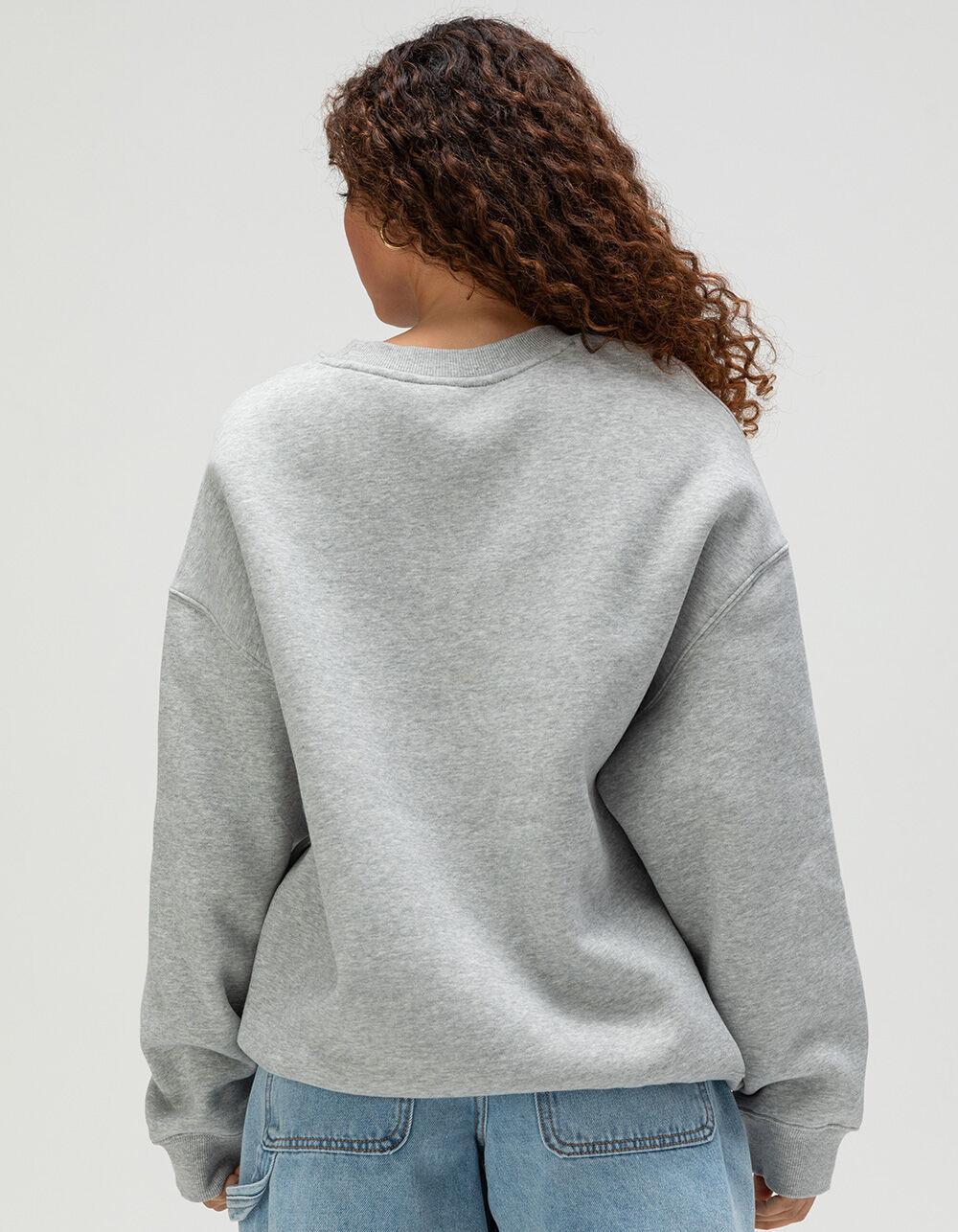 HYPE AND VICE Fresno State Womens Crewneck Sweatshirt - HEATHER GRAY Product Image