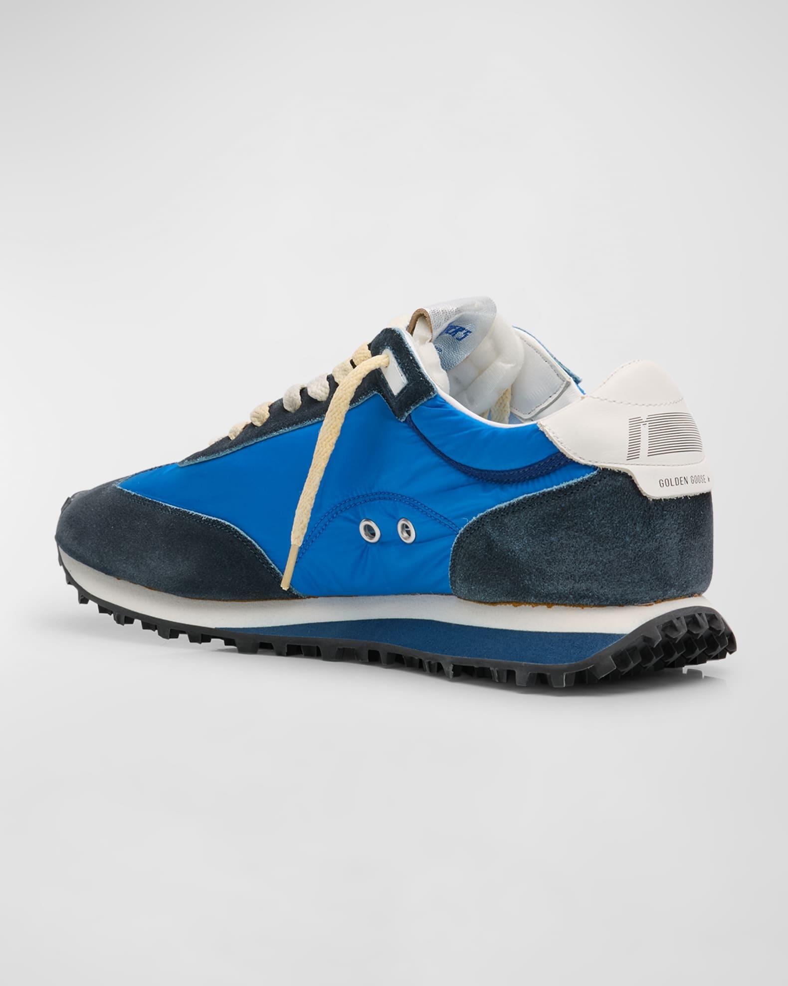 Men's Marathon Nylon and Suede Low-Top Sneakers Product Image