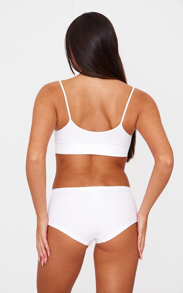 PRETTYLITTLETHING White Woven Badge Seamless Brief Product Image