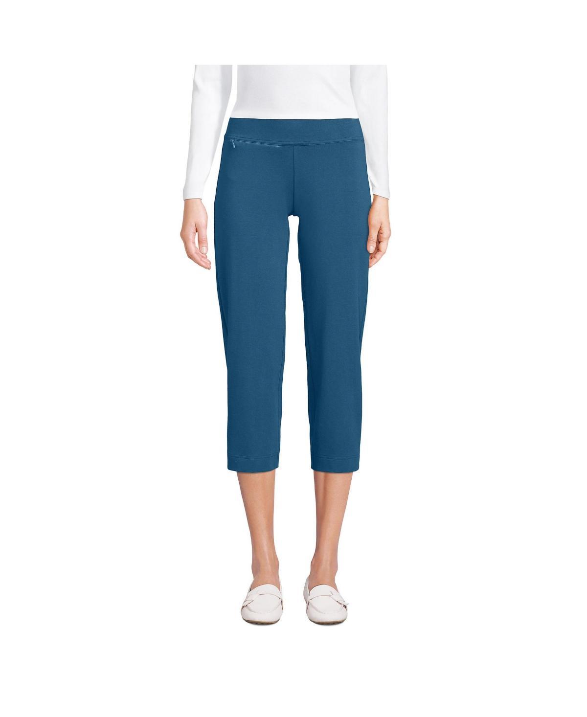 Women's Lands' End Starfish Straight-Leg Pull-On Crop Pants, Size: Large Tall, Evening Blue Product Image