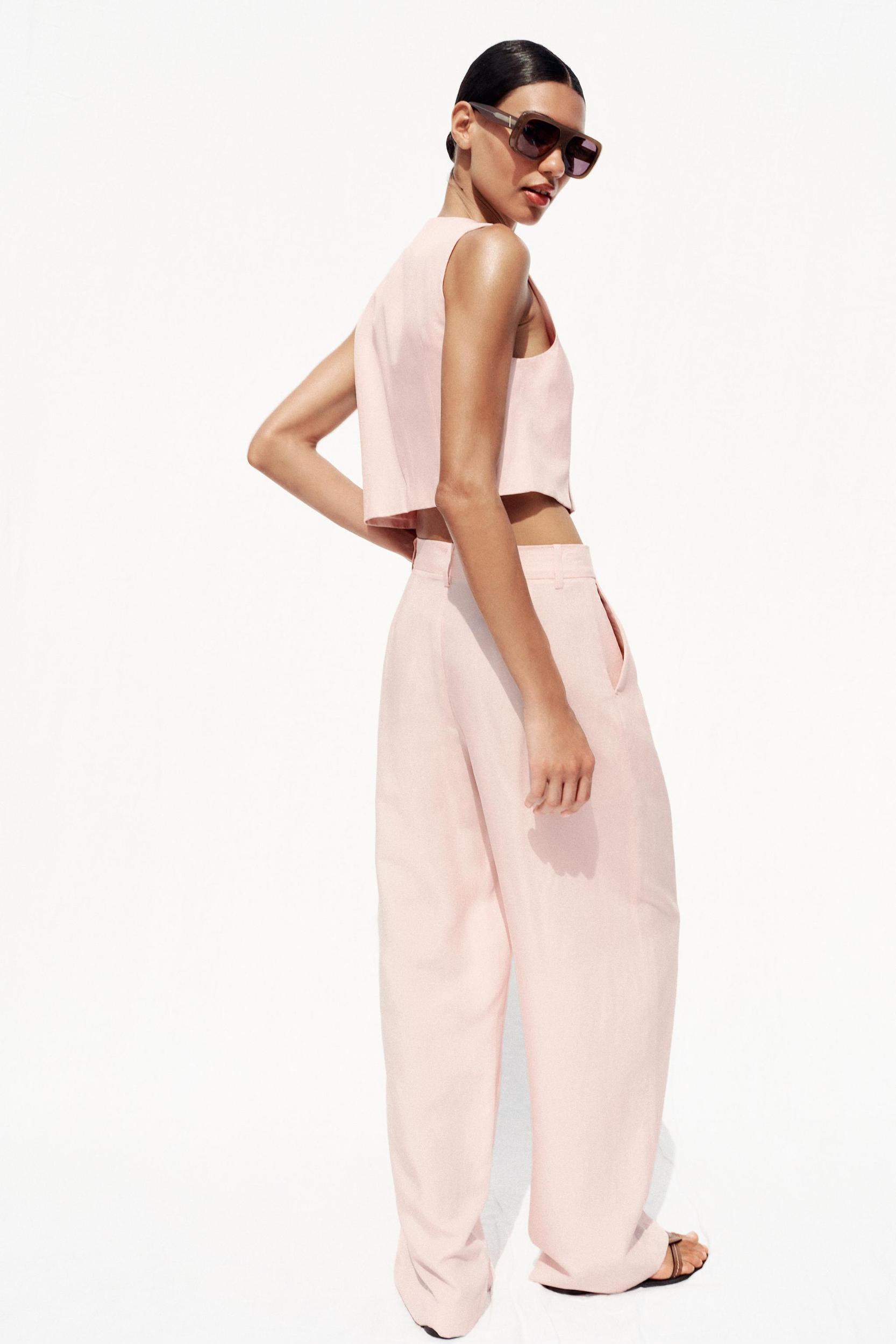 PLEATED WIDE LEG PANTS Product Image