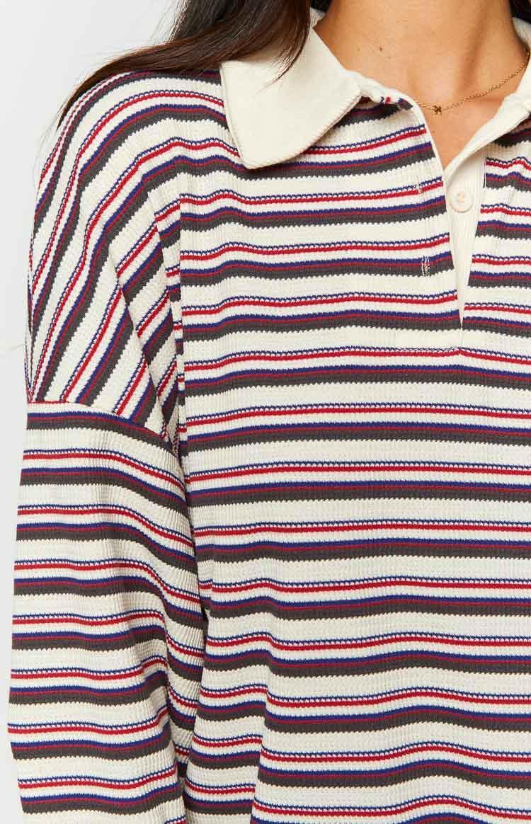 Lioness Porcelain Multi Striped Rugby Jersey Product Image