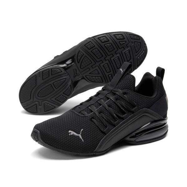 PUMA Axelion Refresh Wide Men's Running Shoes in Black/Cool Dark Grey Product Image