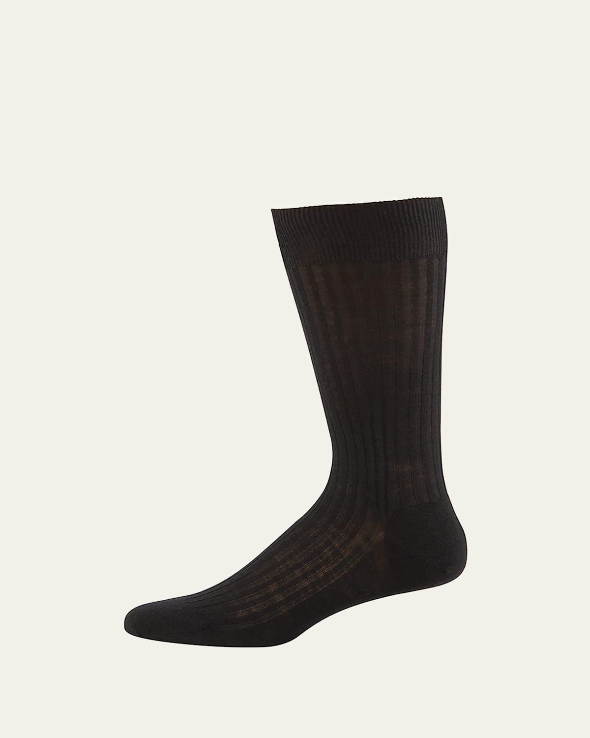 Men's Laburnum Ribbed Wool Mid-Calf Socks Product Image