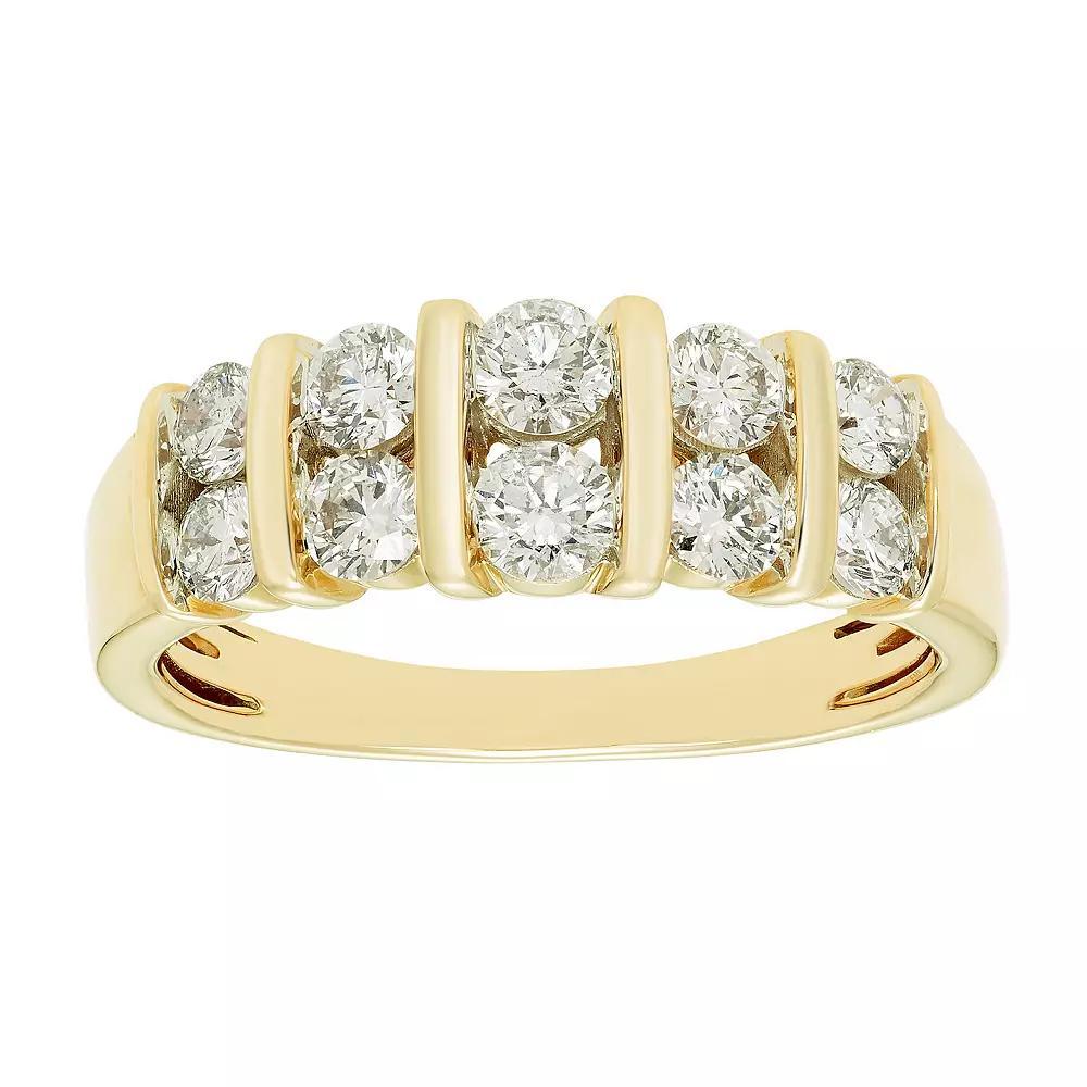 The Regal Collection 14k Gold 1 Carat T.W. Certified Diamond Band, Women's, Size: 7 Product Image