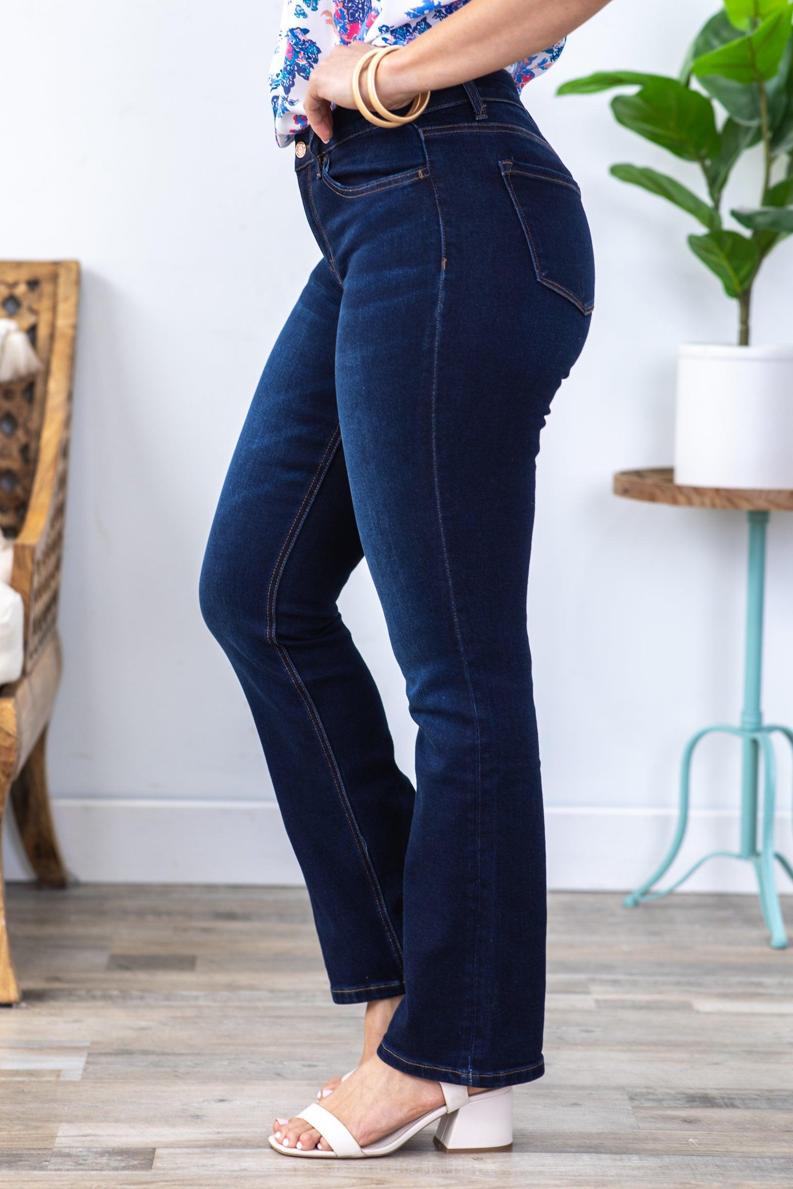Vervet Dark Mid Rise Bootcut Jeans Product Image