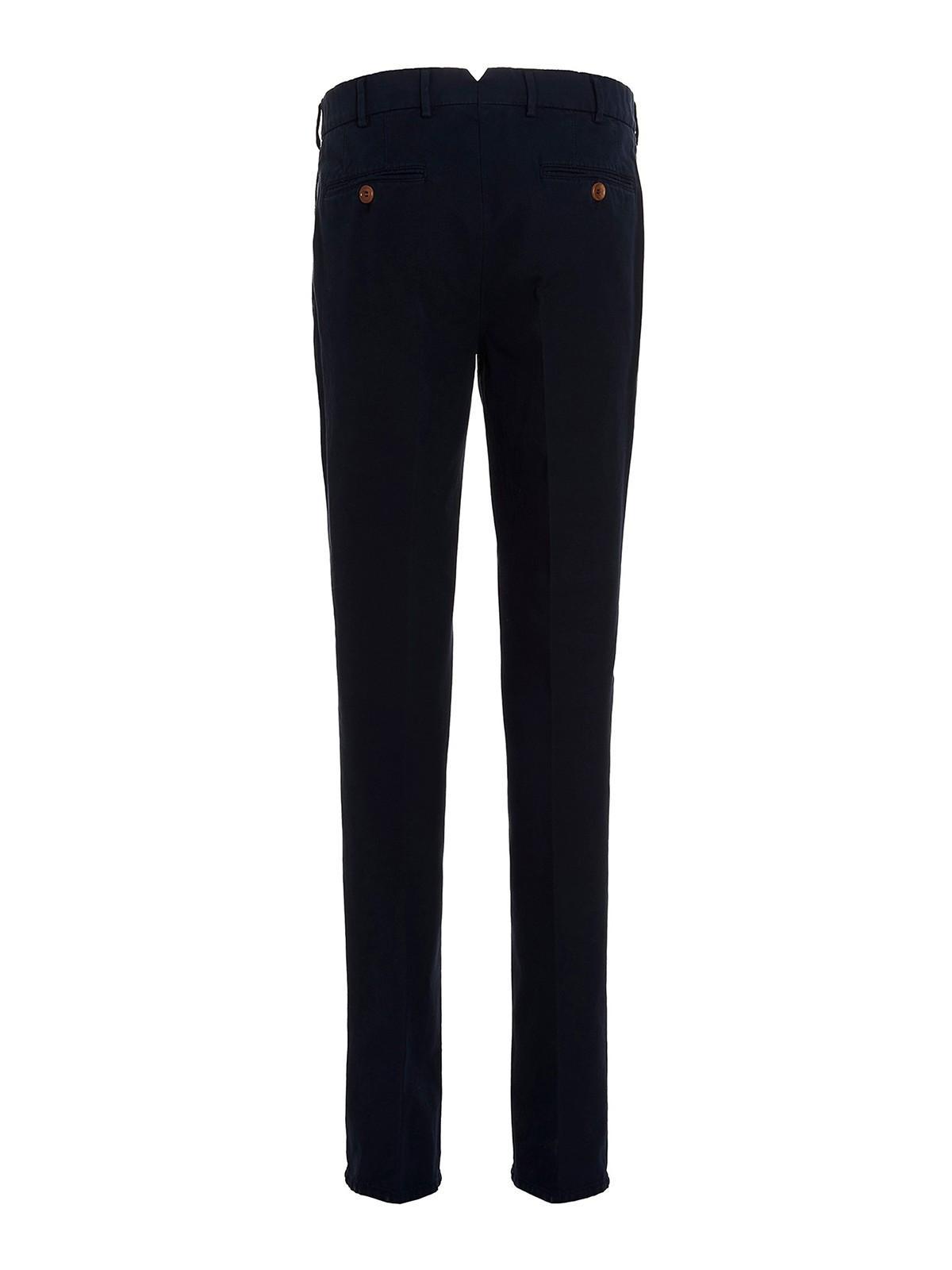 BRUNELLO CUCINELLI Cotton Chino Pants In Blue Product Image