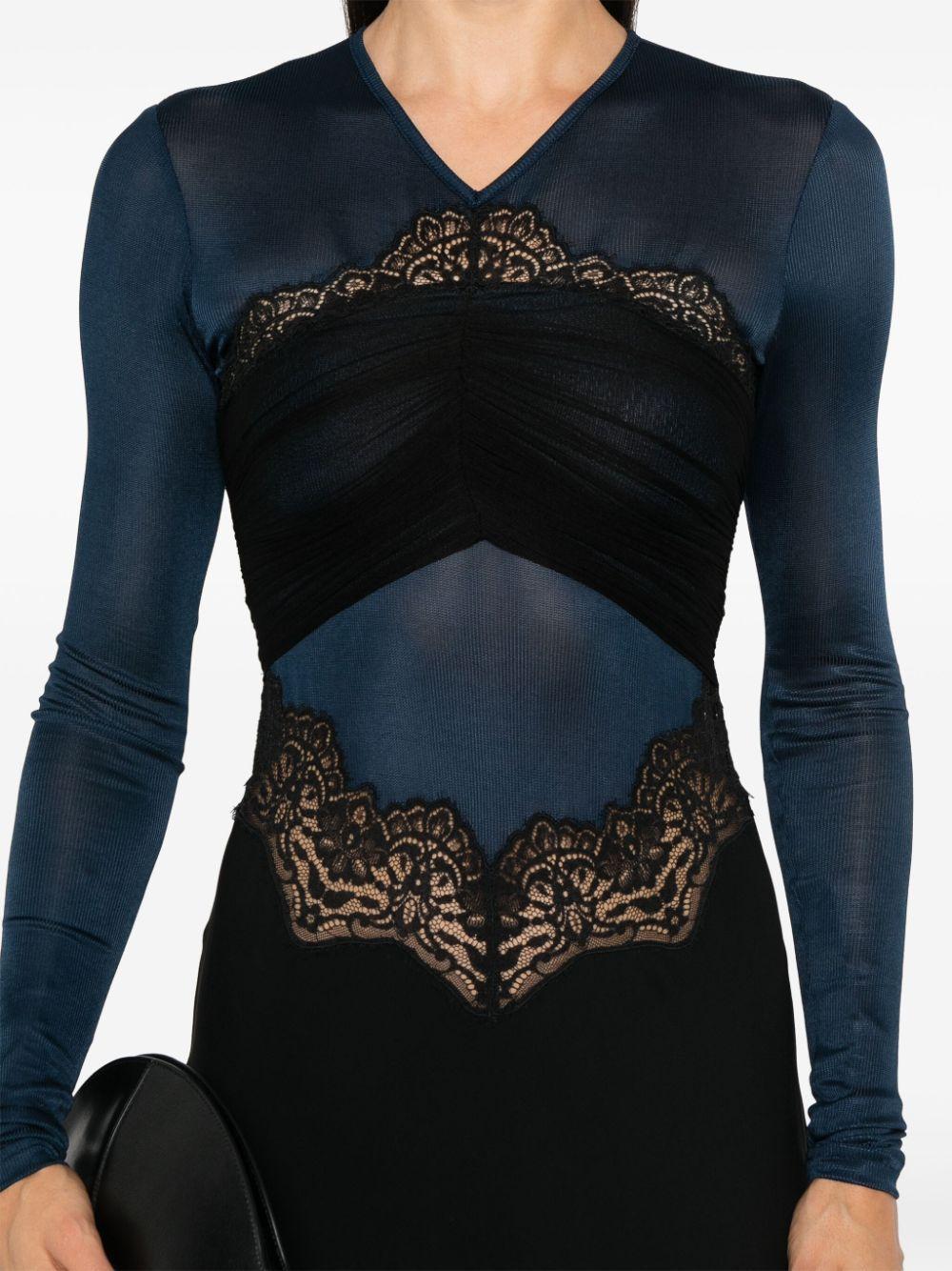 lace-detailed maxi dress Product Image