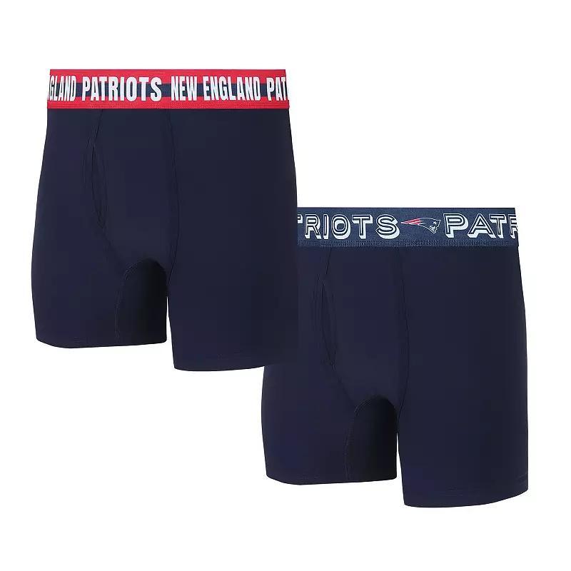 Men's Concepts Sport New England Patriots Gauge Knit Boxer Brief Two-Pack, Size: Medium, Blue Product Image