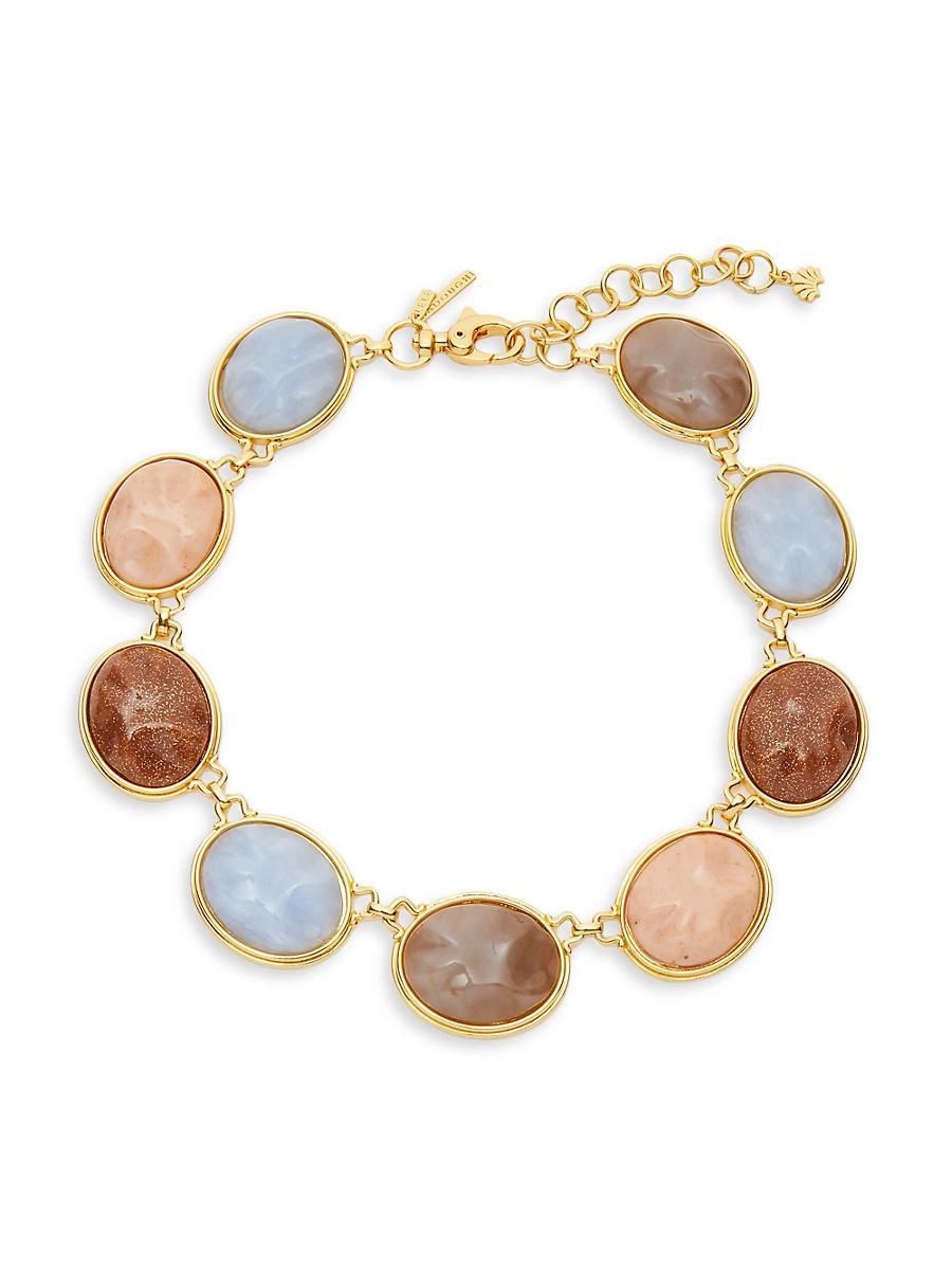 Womens Reflection 14K-Gold-Plated & Resin Collar Necklace Product Image