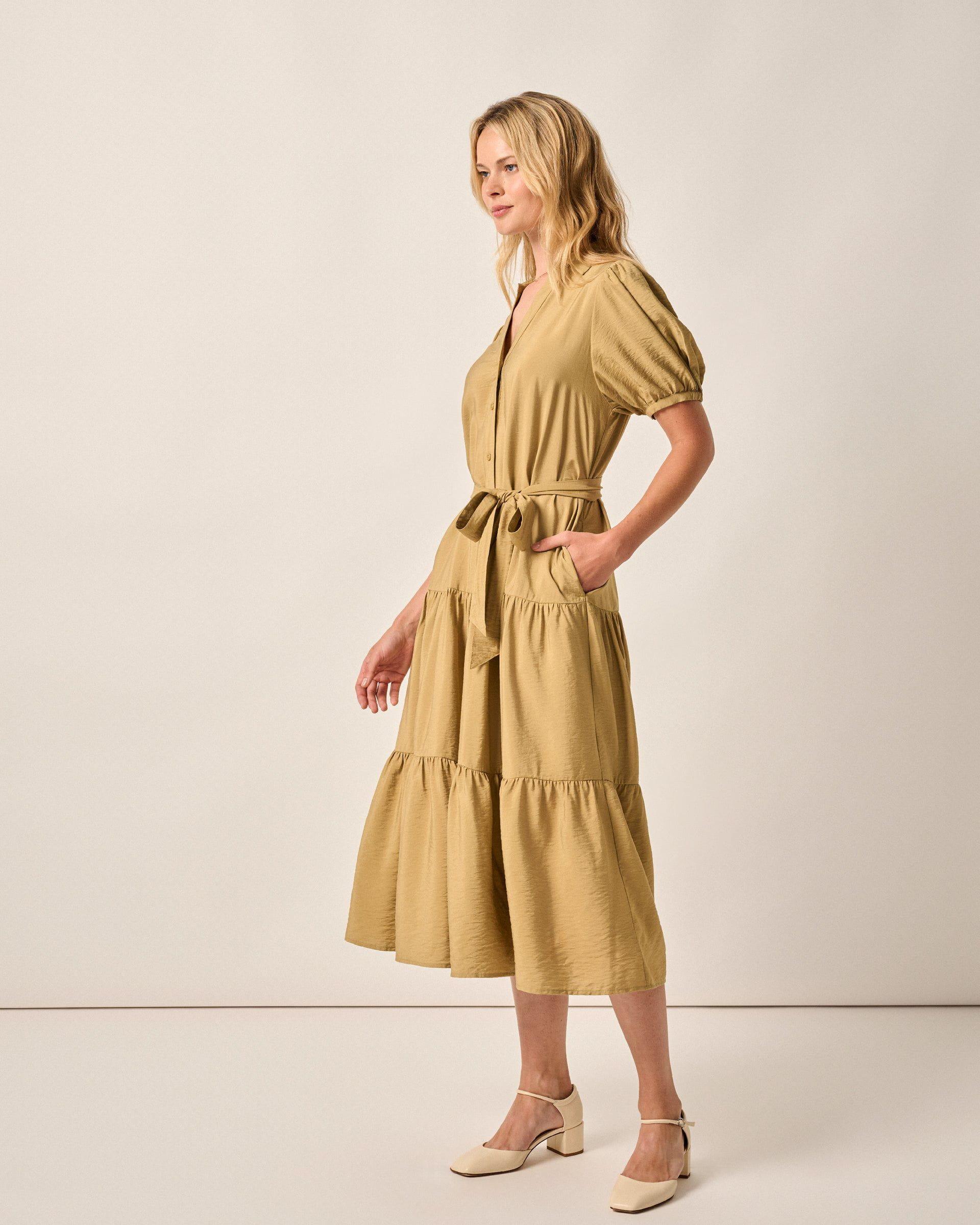 Lorelai Button Up Tiered Maxi Dress Female Product Image