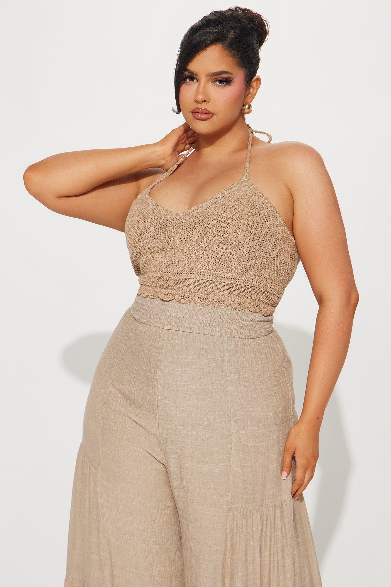 Malta Vacay Jumpsuit - Taupe Product Image