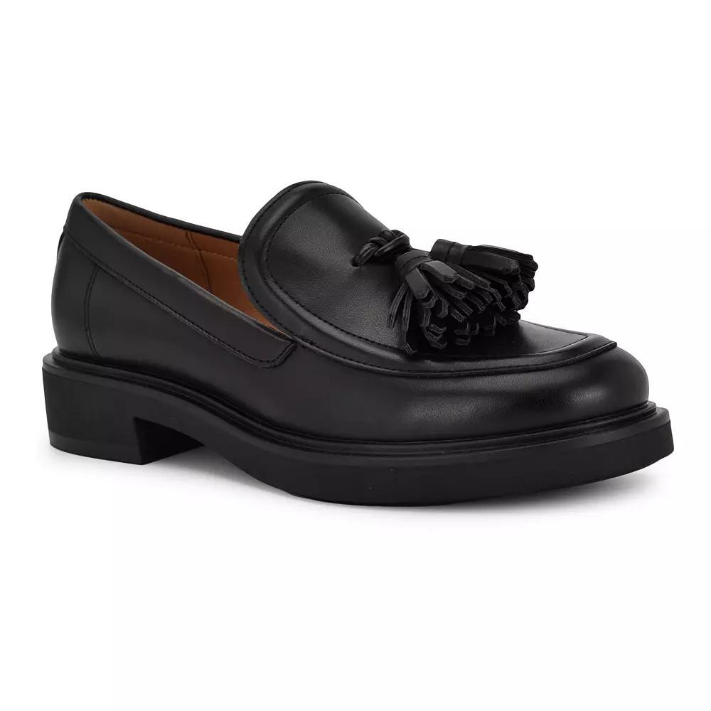 Nine West Roker Slip-On Round Toe Women's Casual Loafers, Size: 9.5, Black Product Image