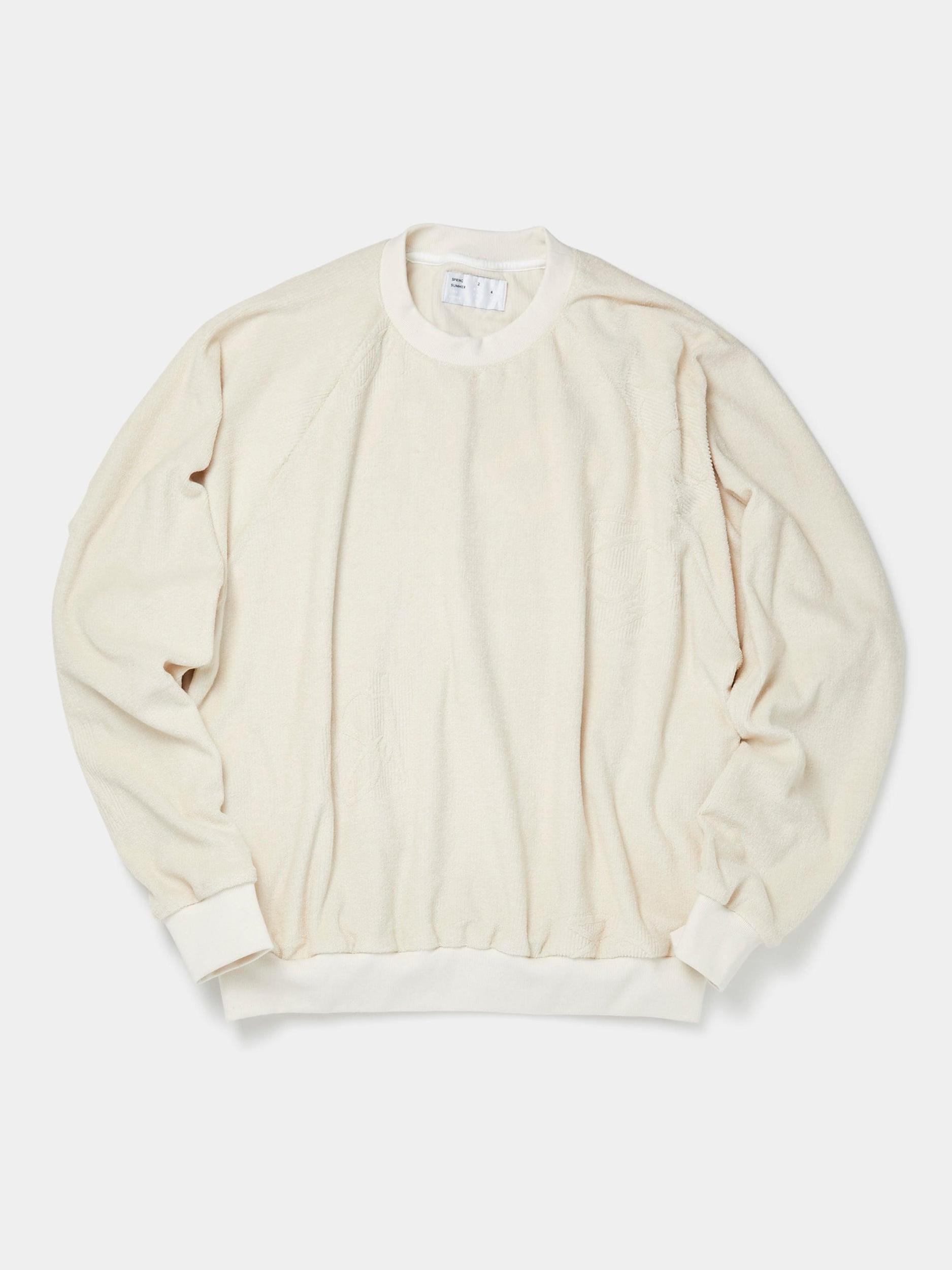 Terry Jacquard Crewneck (Off White) Product Image