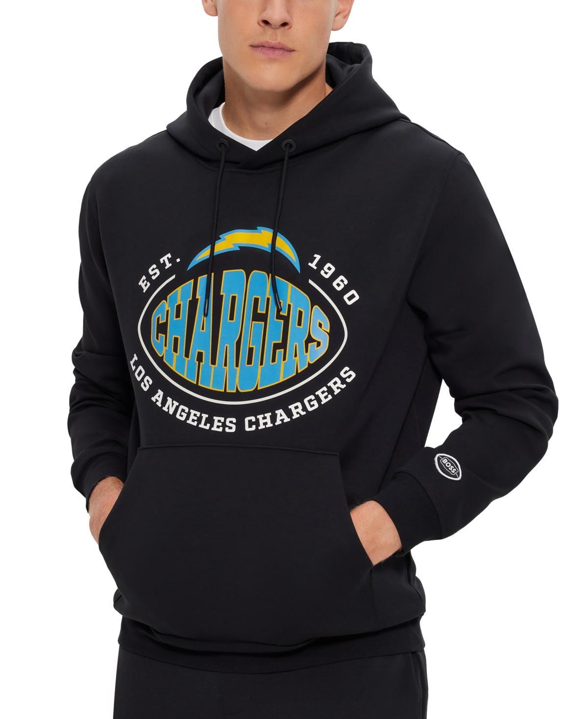 Men's BOSS X NFL  Black Los Angeles Chargers Touchback Pullover Hoodie, Size: Small Product Image