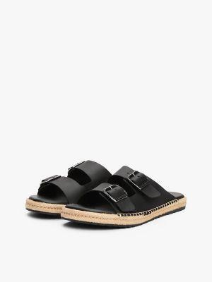 Jute-Trim Leather Sandal Product Image