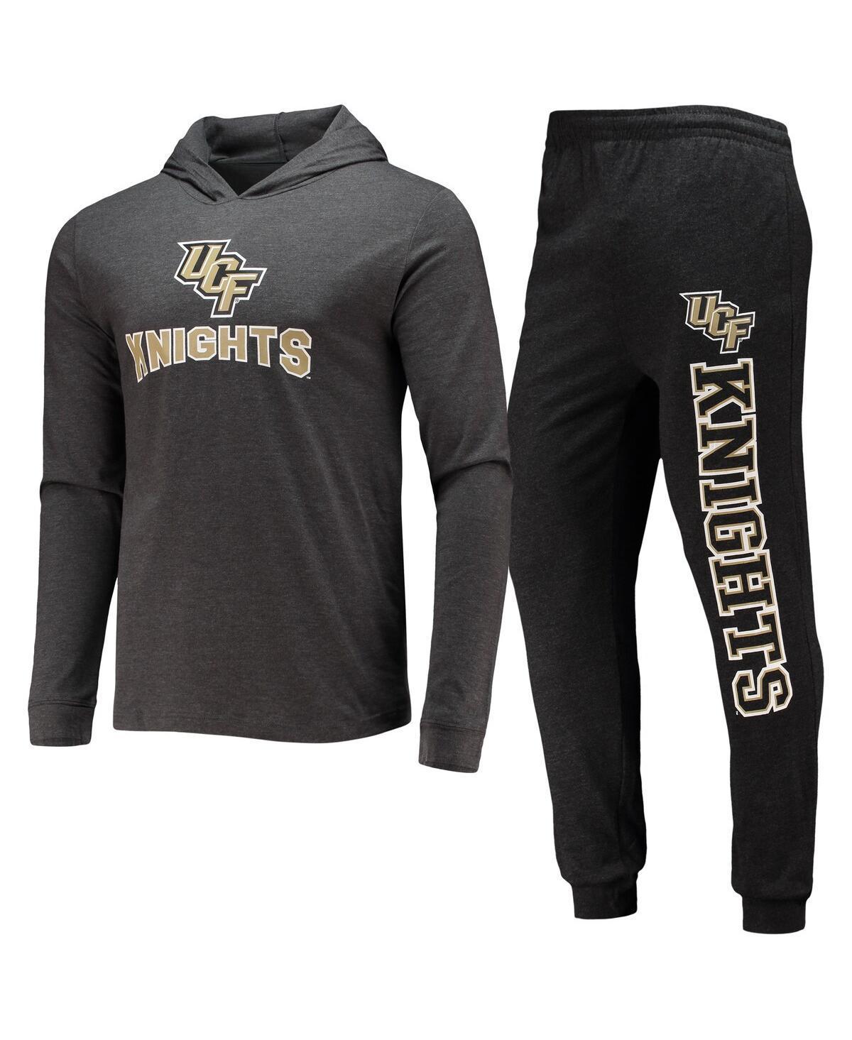 Men's Concepts Sport Black/Charcoal UCF Knights Meter Long Sleeve Hoodie T-Shirt & Jogger Pants Set, Size: XL Product Image
