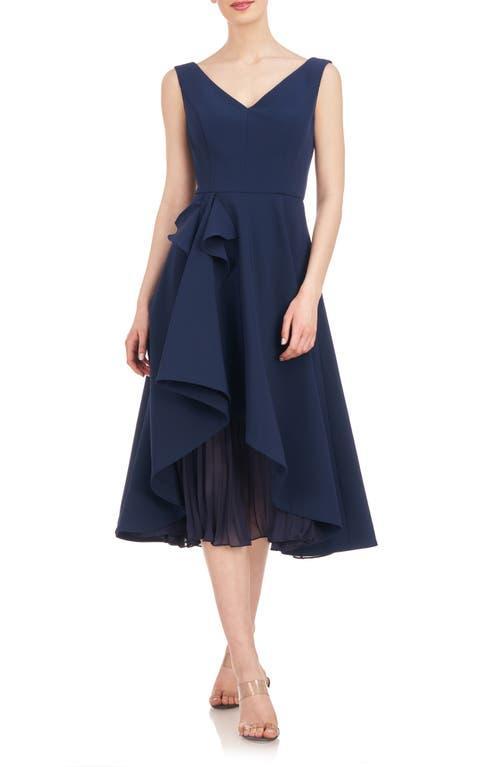 Womens Begonia Ruffled A-Line Midi-Dress Product Image