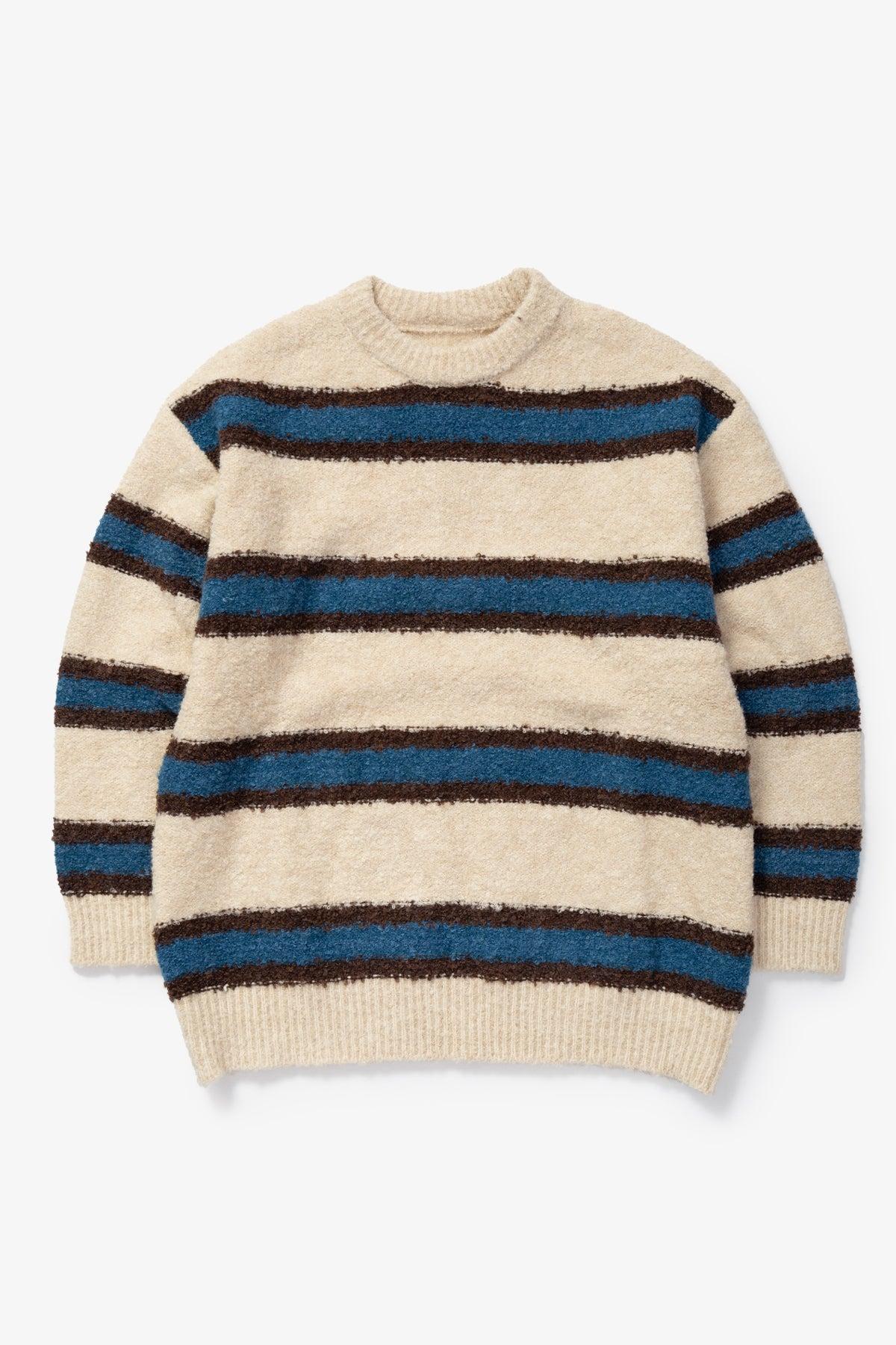 Blacksmith - Boucle Striped Sweater - Natural Product Image